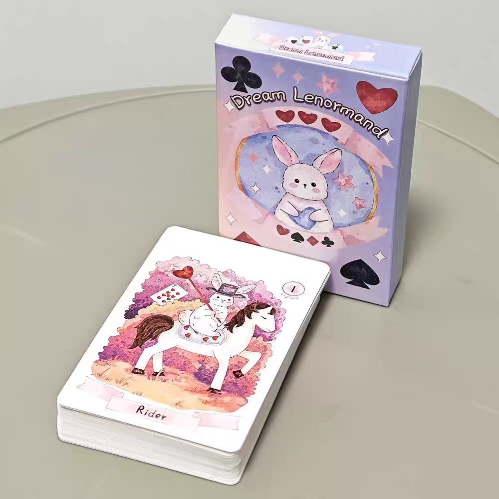 Board Game Of Life - ドリーム・ルノルマン・オラクルカード 43枚入り キュートで可愛い水彩画の動物タロットデッキ 予言占い 英語ボードゲーム