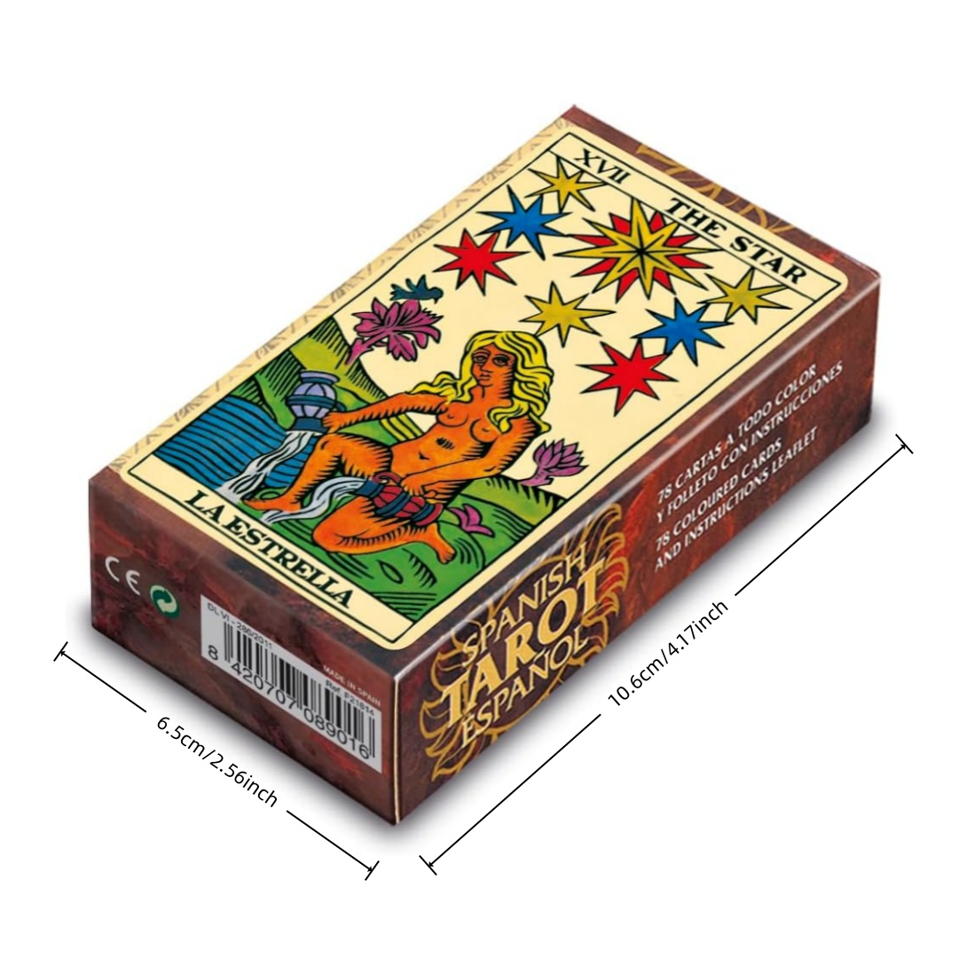 Board Game Of Life - 78枚のカード、マリー・アントワネット版タロットカード、大アルカナ、星をテーマにしたスペイン語版、ボードゲーム、占いカードセット。
