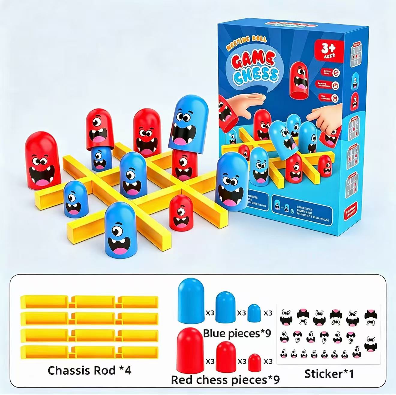 Board Game Live - 三目並べ イートアンドビーサイズ スタッキングカップ デュアルバトルボードゲーム 親子インタラクティブ ロジック思考