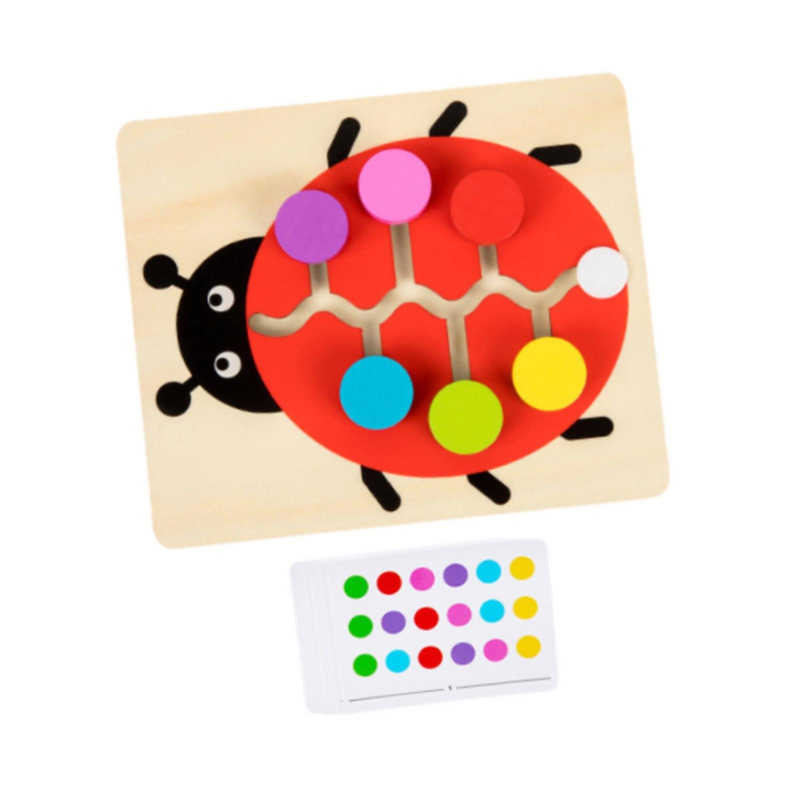 木製カラーマッチングスライドパズル 3歳 4歳 5歳 6歳  - Strategy Board Game のレビューと価格